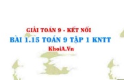 Bài 1.15 SGK Toán 9 tập 1 Kết nối tri thức